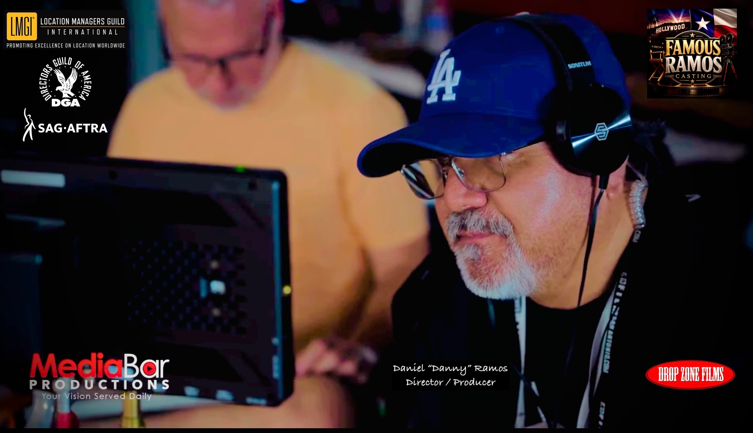 Director's chair on a cinematic film set